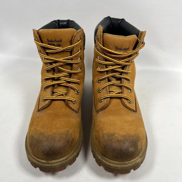 TIMBERLAND Boots Women 7 PRO Steel Toe Direct Attach 6" Insulated Waterproof Tan - Picture 6 of 13